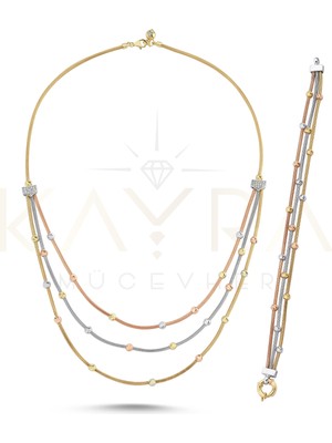 Kayra Mücevher Dorika Altın Kolye ve Bileklik TK20