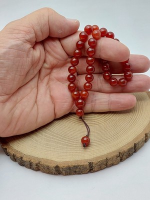 Yemen Akik Taşı 33LÜK Özel Tasarım Tesbih 8mm (55998)