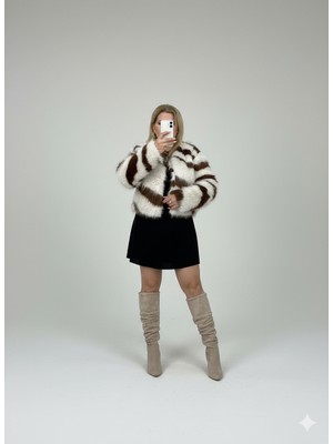 Kürk Kısa Astarlı Desenli