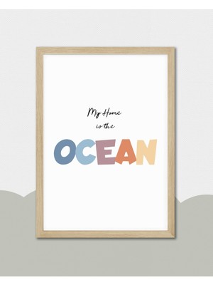 Fuart.Co Ocean Dijital Baskı Çocuk Posteri (Çerçevesiz) POFU