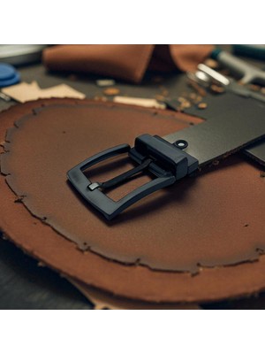 SRTfootcare Kemer Tokası 4,5 cm Döner Kafa 1 Adet Siyah Silme (Leathercraft, Deri Hobi)