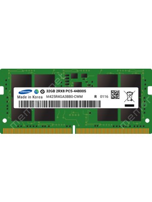 Çınar Toptan Ticaret Samsung 32GB Ddr5 5600MHZ CL46 Notebook Ram M425R4GA3BB0-CWM (1.1V)