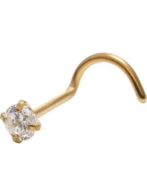 Bylin Zirkon Taşlı Spiral Cerrahi Çelik Hızma-Kalınlığı 0,8mm -Taş çapı 2mm/ 1 Adet