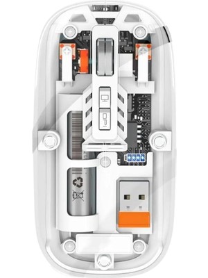 Hk Tech Transparan Kablosuz Şarjlı + Bluetooth+ Wireless Mouse