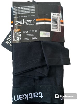 Tatkan Bodywear 3'lü Paket Uzun Paçalı Likralı Boxer