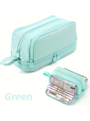 Teknotrust Turkuaz Oxford Kumaş Büyük Kapasiteli Kalem Kutusu ve Saklama Çözümleri