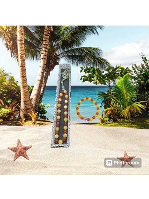 Empressco Sarı Renkli Spor Temalı Tespih ve Bileklik Seti, Şık ve Rahat Kullanım Için Ideal.