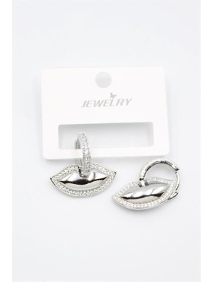 Öfi Dudak Küpe - Gümüş