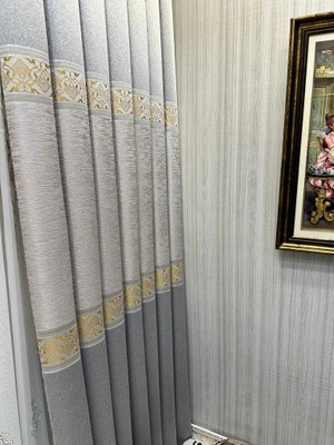 Nivemes Home Nivemeshome Likya FT632120  V-2001 Gri 1/3 Sık Pileli Fon Perde Apm