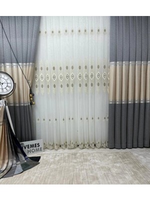 Nivemes Home Nivemeshome Eliza V-190 1/3 Sık Pile Fon Perde Apm