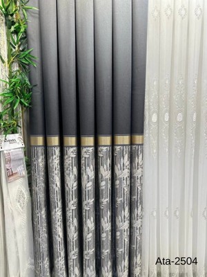 Nivemes Home Nivemeshome Ata FT614168 V-2504 Antrasit  1/3 Sık Pileli Fon Perde Apm