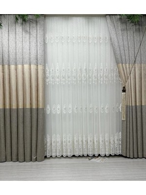 Nivemes Home Nivemeshome Deren 2846 1/3 Sık Pileli Tül Perde Apm
