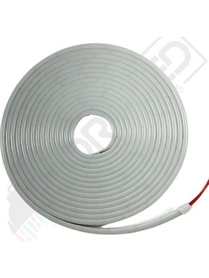 12 Volt 6X12MM Gün Işığı Esnek Neon LED 5 Metre (1 Cm'de Kesilebilir.)