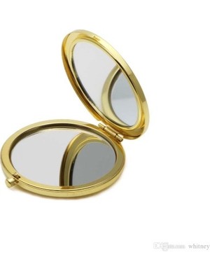 Defne Toprak Promosyon  Yuvarlak Cep Aynası Gold Renk