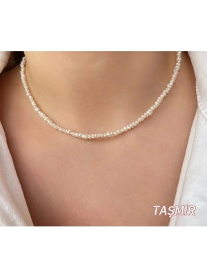 Empressco Beyaz Doğal Tatlı Su Incisi Kolye, Zarif ve Şık Takı Seçeneği