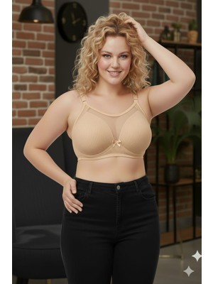 C Cup Telsiz Süngerli Yandan Destek Telli Toparlayıcı Sütyen