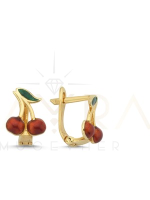 Kayra Mücevher Kiraz Çocuk Altın Küpesi ÇK33