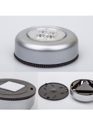 Sonx Kablosuz Spot Pilli Dokunmatik LED Lamba 3 Ledli Dolap Lambası