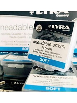 Lyra Kneadable Eraser Hamur Silgi Gri Plastik Kutulu 3 Lü Set