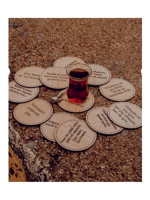 Shelife Bardak Altlığı 12'li Çay Sözleri