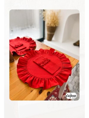 Mossy Kırmızı Yuvarlak Supla 38 cm