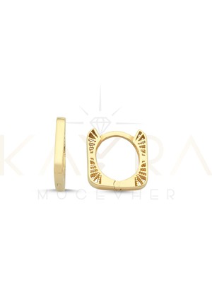 Kayra Mücevher Kare Altın Küpe  AHK69