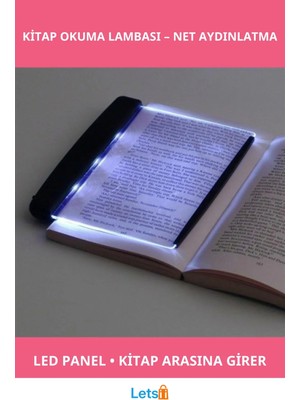 Letsii Portatif LED Kitap Okuma Lambası Ayarlanabilir Parlaklık ile Göz Dostu