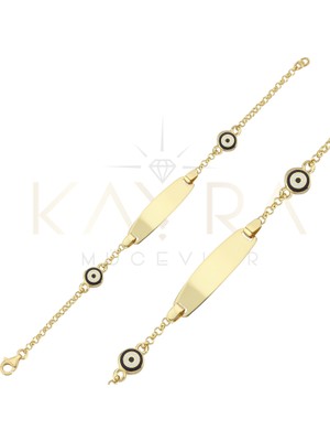 Kayra Mücevher Nazarboncuğu Altın Çocuk Künyesi ÇB06