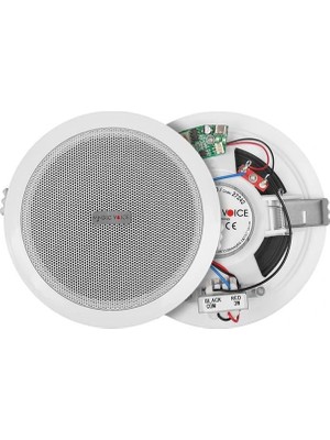 Magicvoice TPI-350 5.25" (13.5 Cm) Hat Trafolu Alçıpan/asma Tavan Tipi Hoparlör (6W Rms - Mp3 USB Uyumlu) - Beyaz