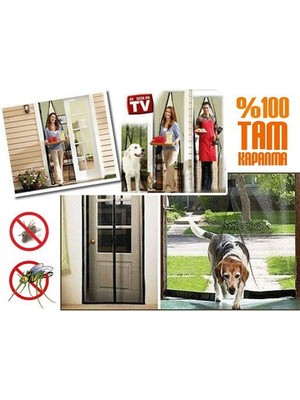 Mıknatıslı Kapı Sineklik Tülü-Krem ( 105 x 205 )