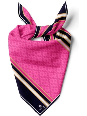 Vissona %100 Ipek Kadın Desenli Bandana 80X80