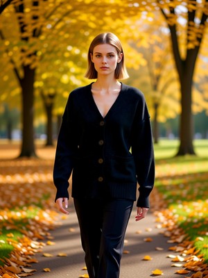Benerly Kadın Oversize Selanik Örgü Triko Hırka V Yaka Düşük Kol Cepli Rahat Kesim Yumuşak Dokulu Basic Stil