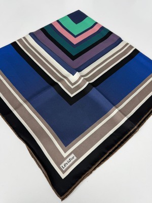 Levidor Twill Ipek EŞARP-0944 Siyah-Mavi