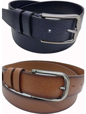 Gutiero %100 Hakiki Deri 2’li Lacivert Taba Kemer