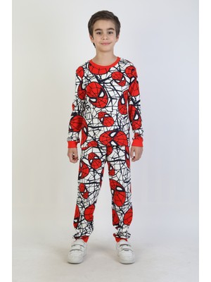 Isobel Ideal Sepet-Isob Ör. Adam Desenli Interlok %100 Pamuk Erkek Çocuk Pijama Takımı 3-13 Yaş 51519