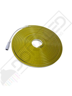 12 Volt 6X12MM Lemon Yellow Esnek Neon LED 5 Metre (2.5 Cm'de Kesilebilir.)