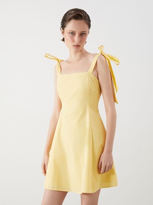 Lc Waikiki Yeni Sezon Kare Yaka Mini Elbise