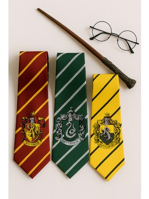 Harry Potter Kravat Asa Gözlük Seti Gryffindor Slytherin Hufflepuff