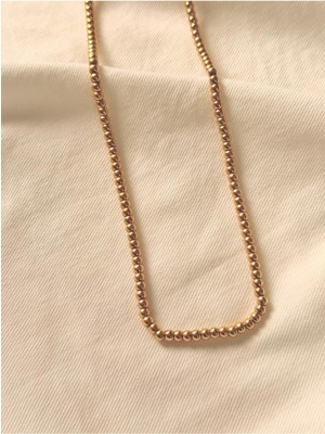 Melanj Craft Boncuk Rose Çelik Kolye