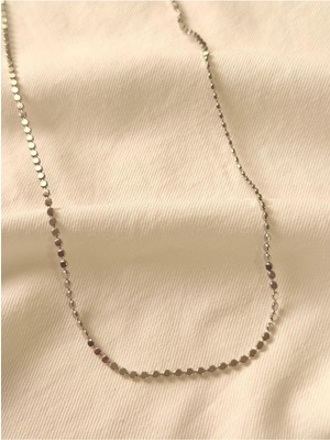 Melanj Craft Ezme Zincir Çelik Kolye - Silver