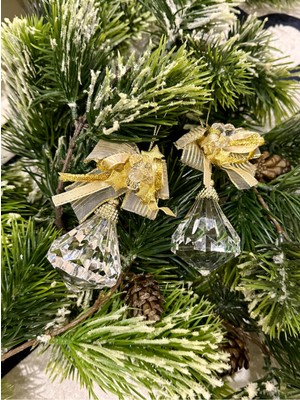 Empressco Yılbaşı Lüks Taşlı Tasarım Süs, Şık ve Parlak 1 Adet