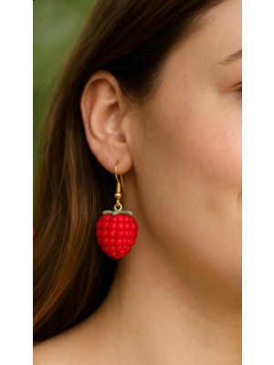 Kanem3D Çilek Küpeler