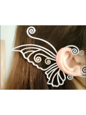 Kanem3D Kelebek Kanat Kulak Arkası Küpe