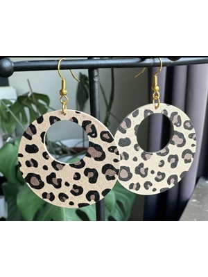 Kanem3D Leopar Halka Küpeler