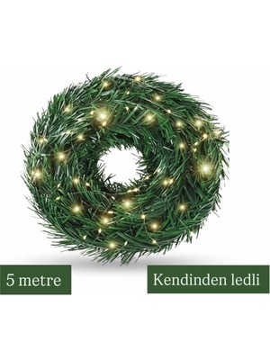 Empressco Yeşil Çam Dalı Peri LED Işık 5 Metre, Yılbaşı ve Dekorasyon Için Şık Seçenek