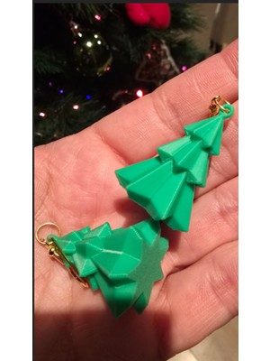 Kanem3D Çam Şekilli Küpeler