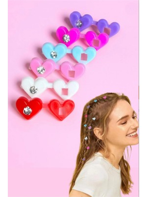 Design 4N Saç Süsü 36 Adet (Kalp,kelebek,çiçek)