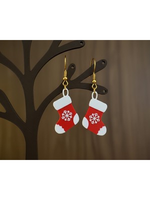 Kanem3D Yılbaşı Çorap Küpeler