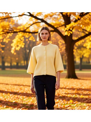 Benerly Kadın Geniş Kalıp Yumuşak Dokulu Kısa Kol Triko Hırka Günlük Kombinlerin Vazgeçilmezi Spor