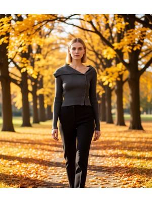 Benerly Kadın Fitilli Triko Hırka Vücudu Saran Kesim Şık Merserize Görünümlü Modern Örgü Tasarım Spor